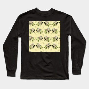 Bird on olive tree branch Long Sleeve T-Shirt